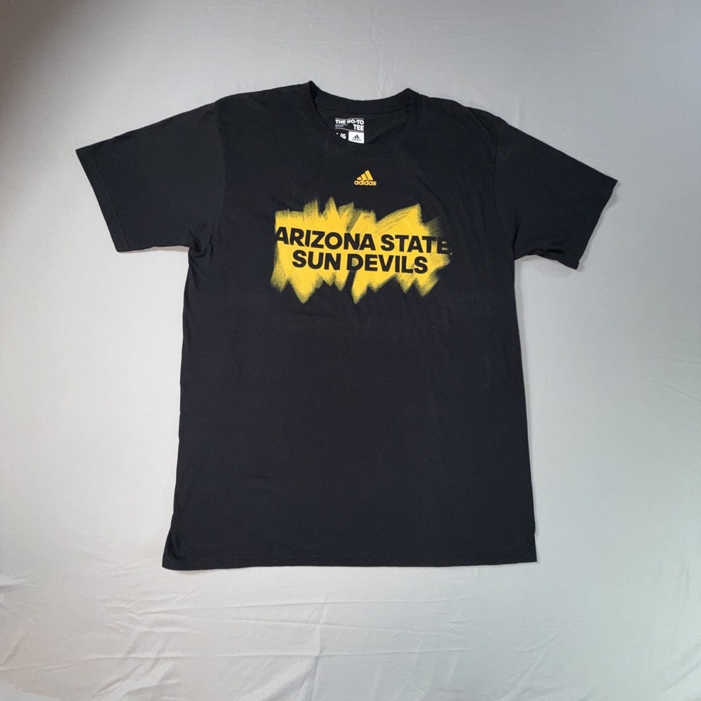 Adidas Go-To Arizona State Sun Devils Tee Shirt Men's Size L Black Cotton